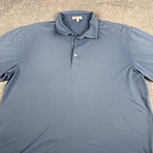 Peter Millar Polo Shirt Mens 2XL Blue Golf Summer Comfort Performance Golfer***